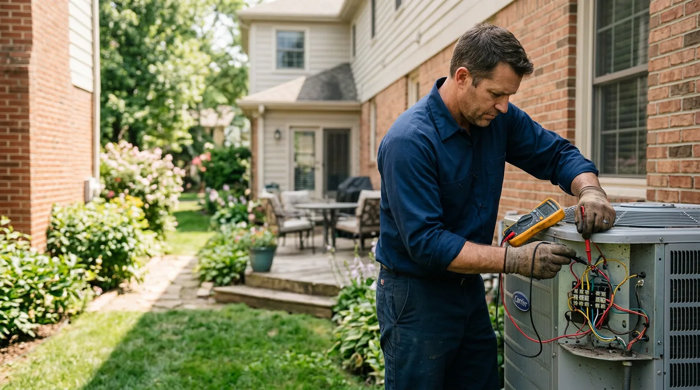 HVAC technician working near Harlingen, TX